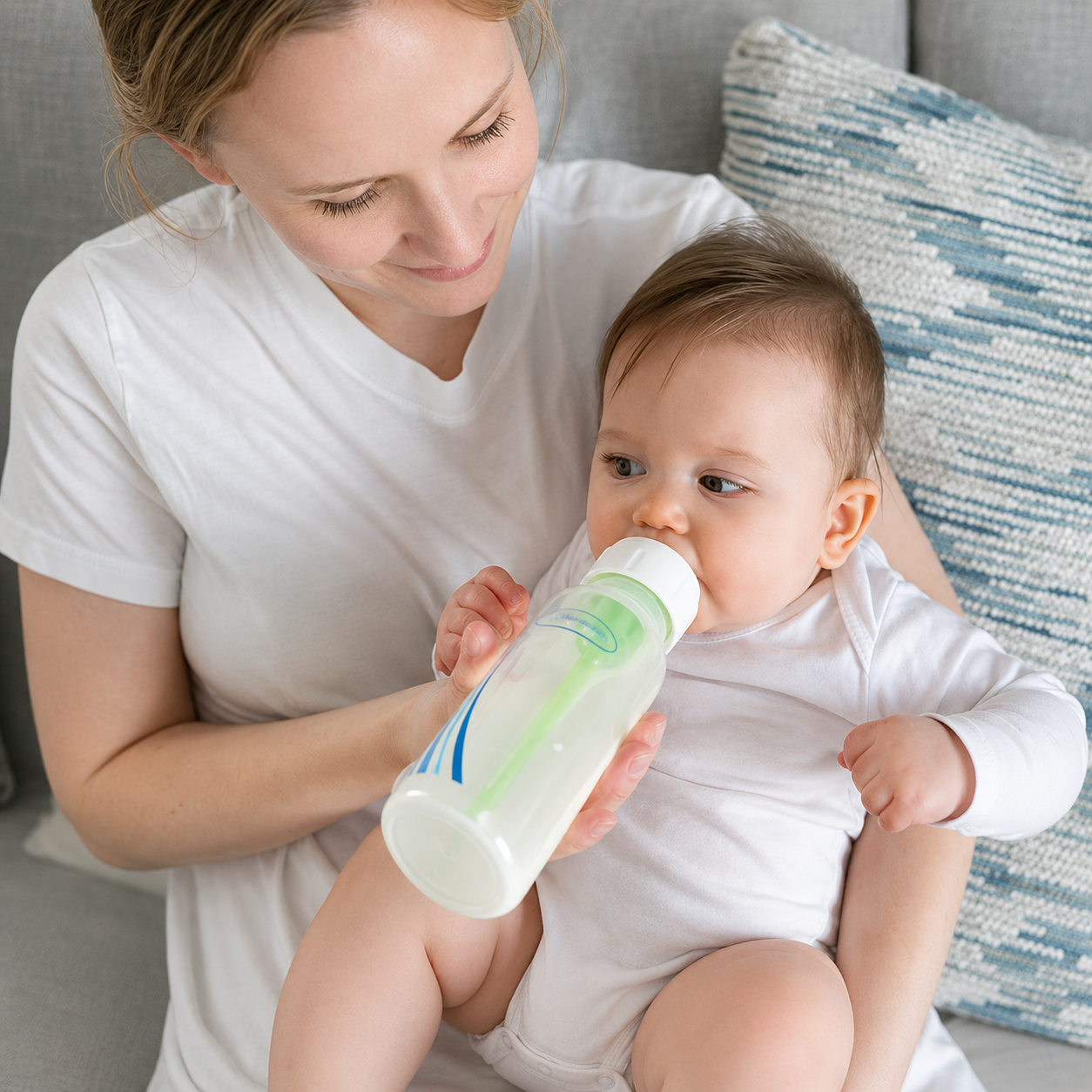 Wide Neck Baby Bottle Anti-Colic Feeding Bottle PPSU or Glass Baby Bottle with Soft Silicone Nipple Leak-Proof Infant Feeding Bottle for Newborns